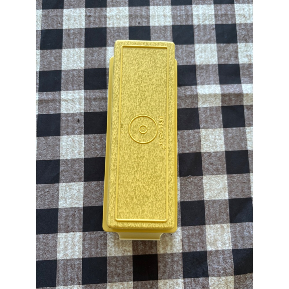 Vintage Tupperware Butter Dish Harvest Gold Yellow Cream MCM Kitchen